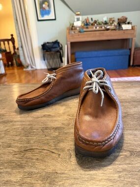 Clarks Wallabee Boot Men’s 11 M Brown Leather Crepe Sole Moc Toe Chukka
